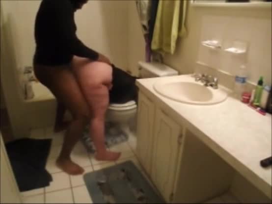 Fat ass fucked in bathroom