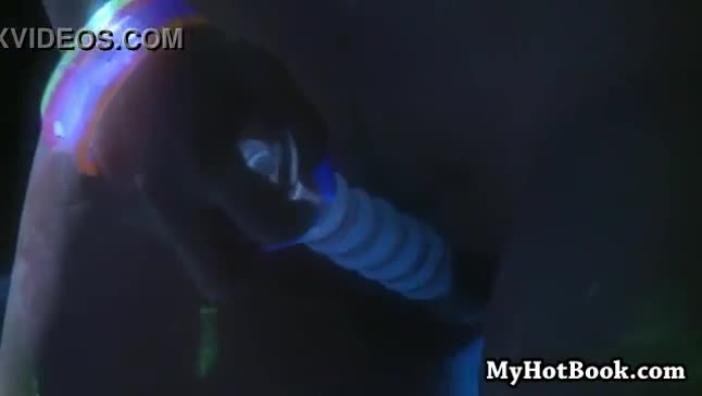 Jessica bangkok gets under a black light and enjoy