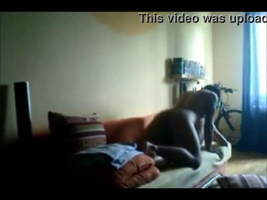 Ebony college couple hidden cam sextape