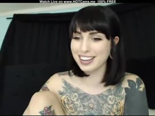 Amateur skinny tattooed punk brunette teen toy masturbation