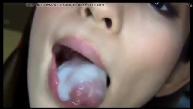 Japanese girl swallows multiple loads of thick cum
