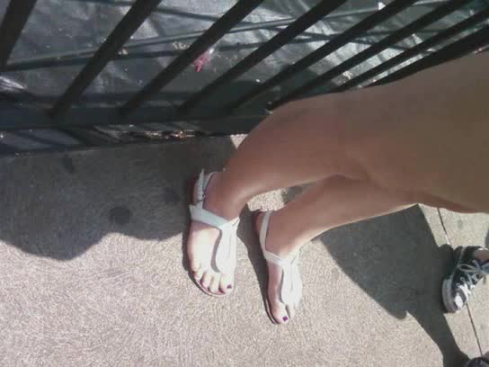 Candid feet summertime