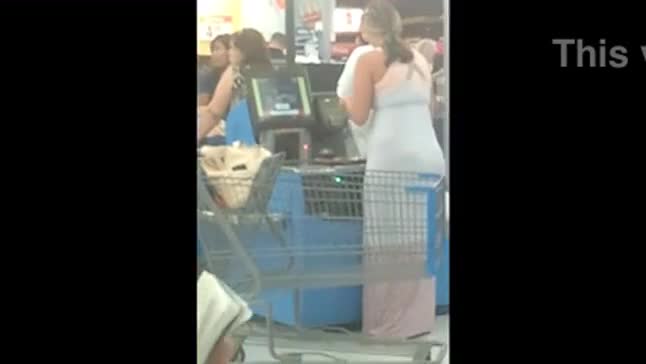 Pawg in leggings at walmart